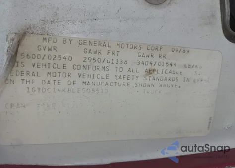 1990 GMC Sierra C1500 из США, поврежденный, VIN 1GTDC14K8LE505513